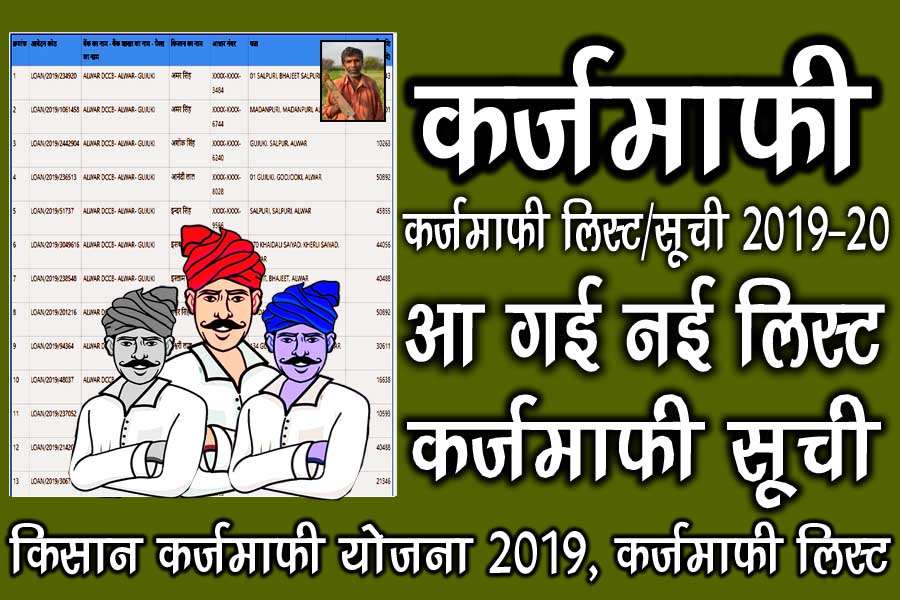 किसान कर्ज माफी लिस्ट - Kisan Karj Mafi List 2023 Rajasthan